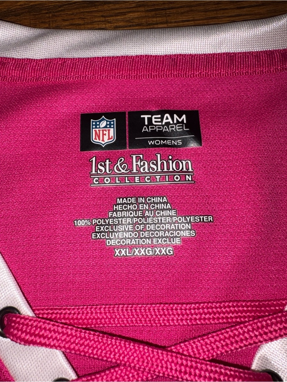 Indianapolis Colts Football Jersey Women’s Pink Sequin Lace Up NFL Team XXL Fan - Picture 9 of 12